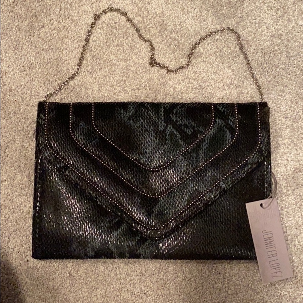 Jennifer Lopez snakeskin clutch/shoulder bag